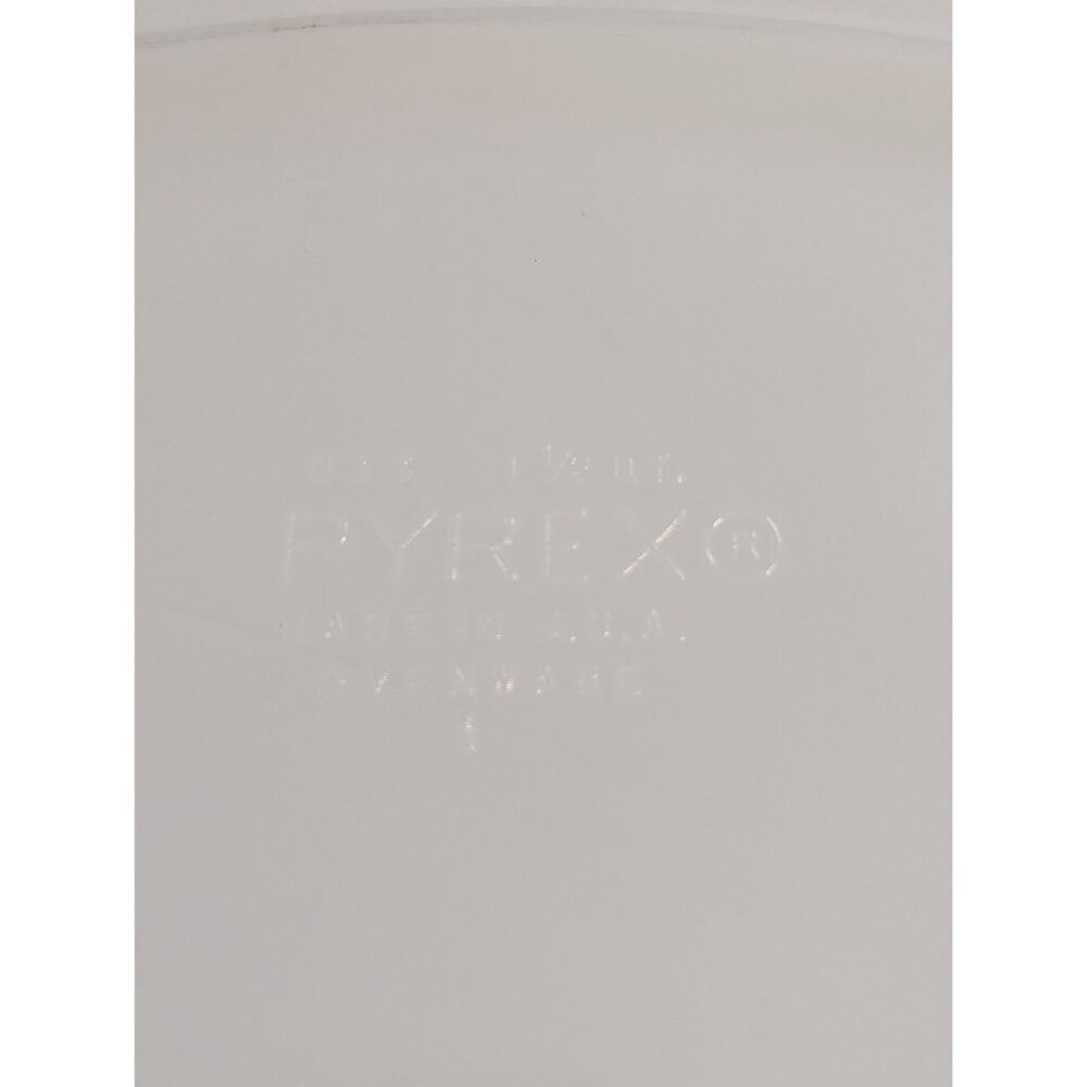 Vintage Pyrex Golden Honeysuckle 1 1/2 Qt Casserole Dish Lid White Bakeware - Picture 10 of 16